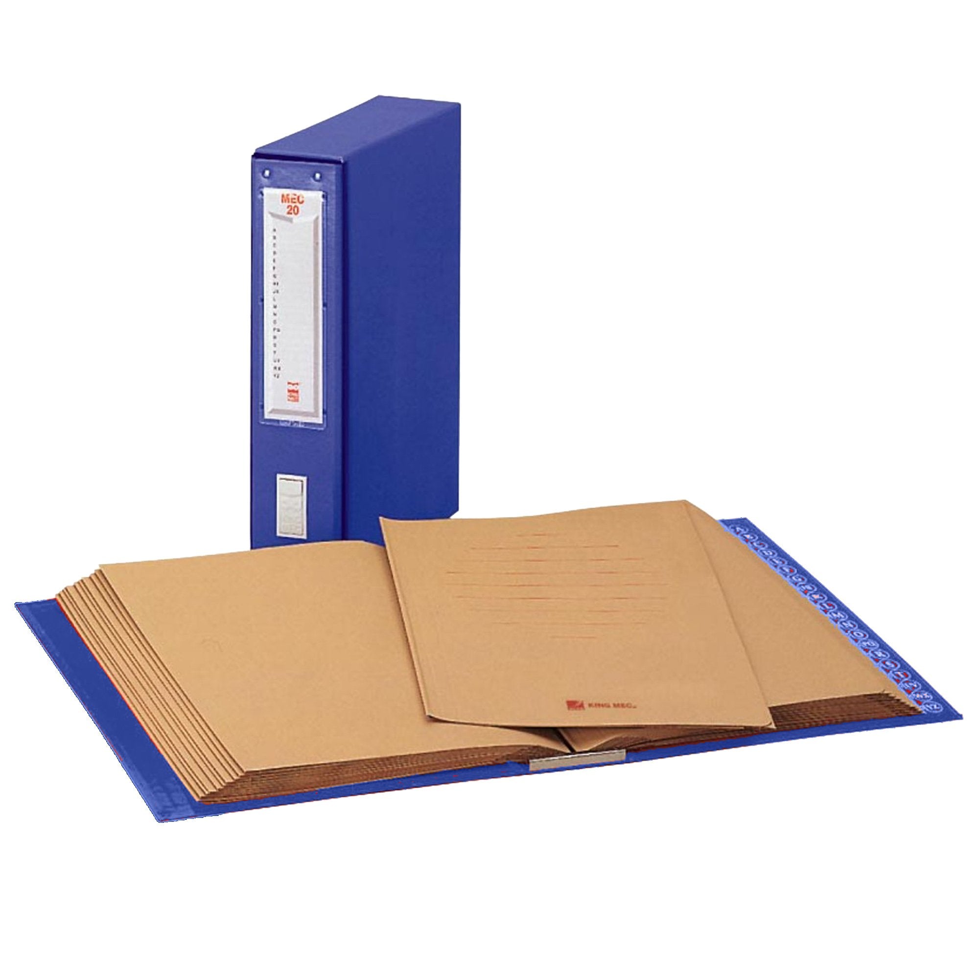 king-mec-classificatore-alfabetico-mec-20-blu-23x32cm-dorso-8-5cm