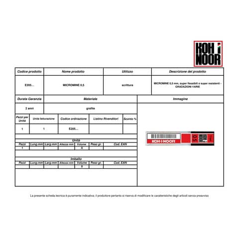 koh-i-noor-astuccio-12-mine-2b-portamine-0-5-mm-e205-2b