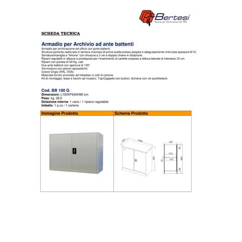 kubo-armadio-metallo-1-vano-1-ripiano-grigio-l100xp45xh90-cm-bb100-g