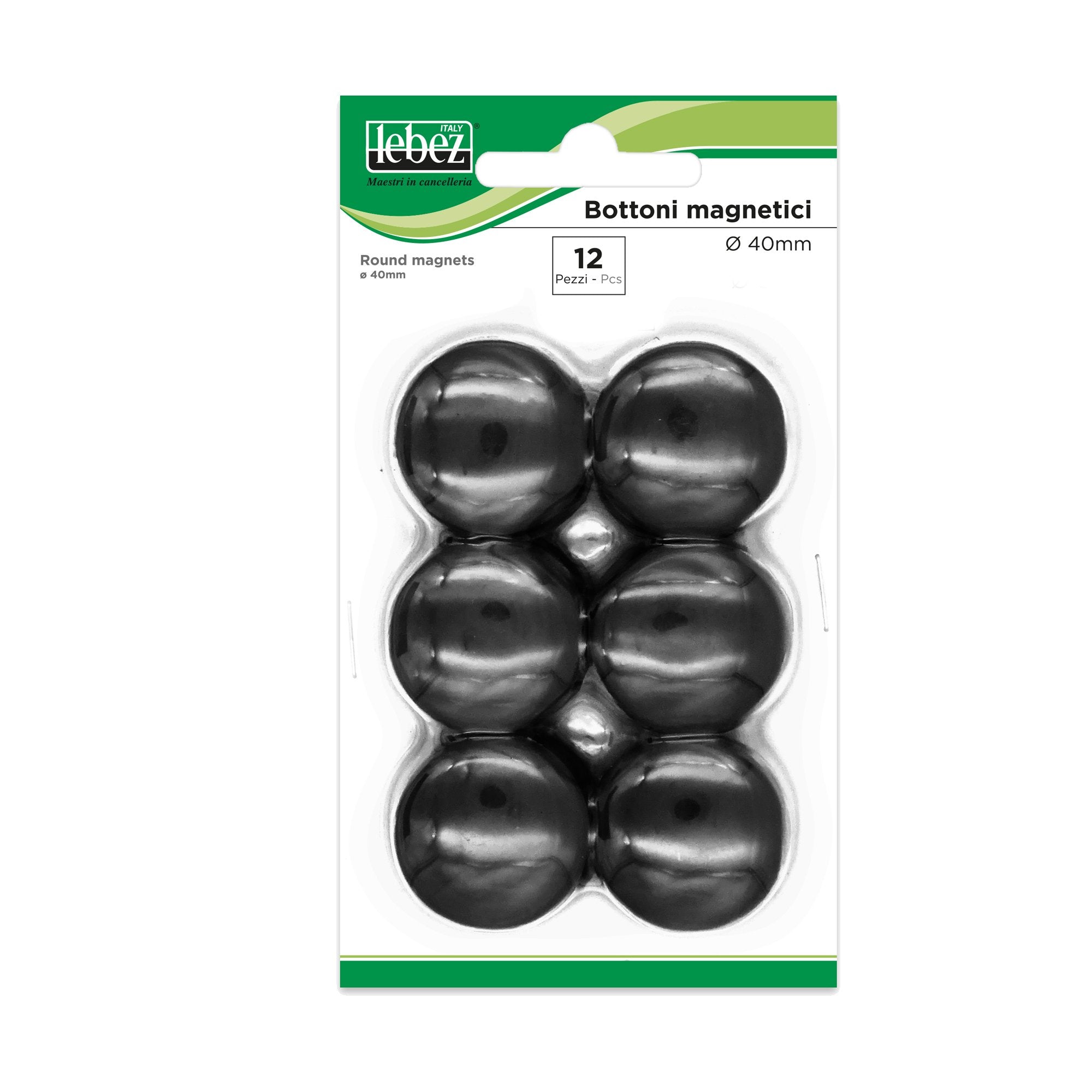 lebez-blister-12-magneti-mr-40-nero-diam-40mm