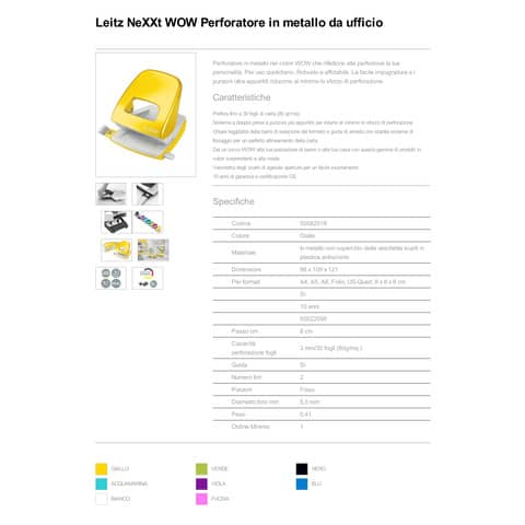 leitz-perforatore-5008-2-fori-30-fogli-nexxt-series-giallo-metallizzato-50081216