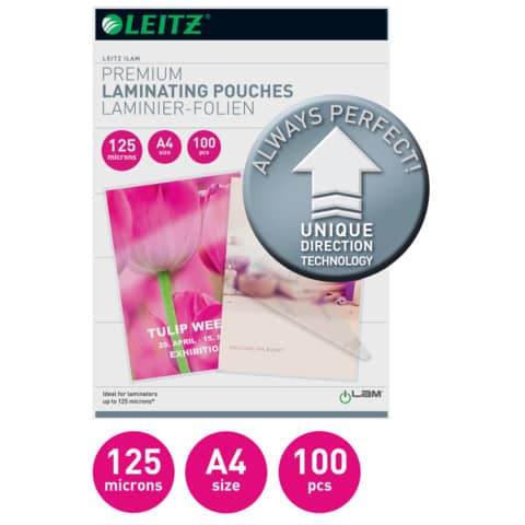 leitz-pouches-plastificatrici-ilam-udt-2x125-m-eva-a4-21-6x30-3-cm-conf-100-pezzi-74810000