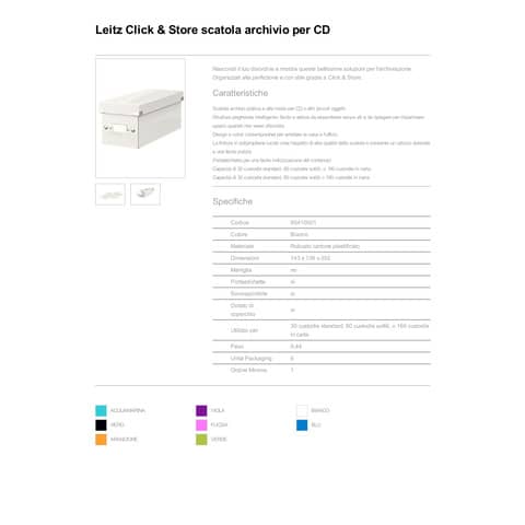 leitz-scatola-archivio-cd-clickstore-bianco-metal