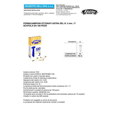 leone-dell-era-fermacampioni-leone-dellera-acciaio-testa-bombata-n-3-16-mm-ottone-scatola-100-pz-fc3