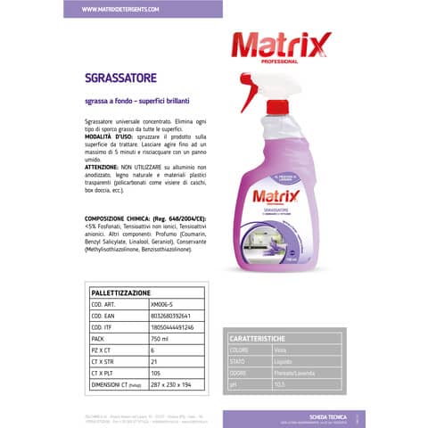 matrix-sgrassatore-750-ml-xm112