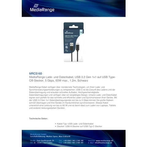 media-range-cavo-ricarica-sincronizzazione-usb-3-1-c-usb-3-0-1-2m-nero-mrcs160