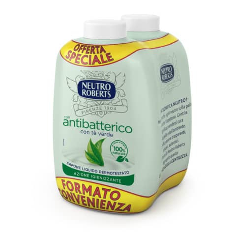 neutro-roberts-ricarica-sapone-antibatterico-te-verde-200-ml-conf-2-pezzi-r908765