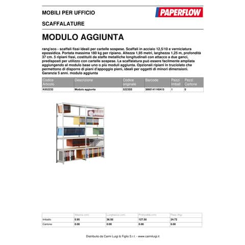 paperflow-scaffalatura-metall-rangeco-incastro-5-ripiani-cartelle-sospese-modulo-aggiunta-grigio-k652232