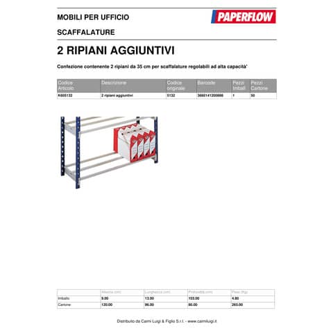 paperflow-staffe-aggiuntive-scaffalatura-incastro-rangeco-grigio-35-cm-conf-2-pezzi-k605132