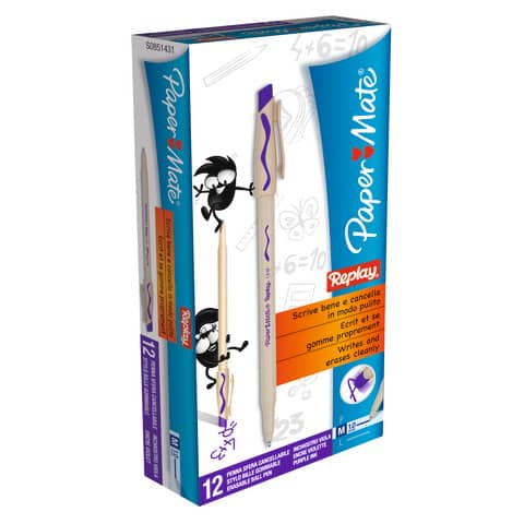 papermate-penna-sfera-cancellabile-replay-conf-12-penne-violetto-s0851431