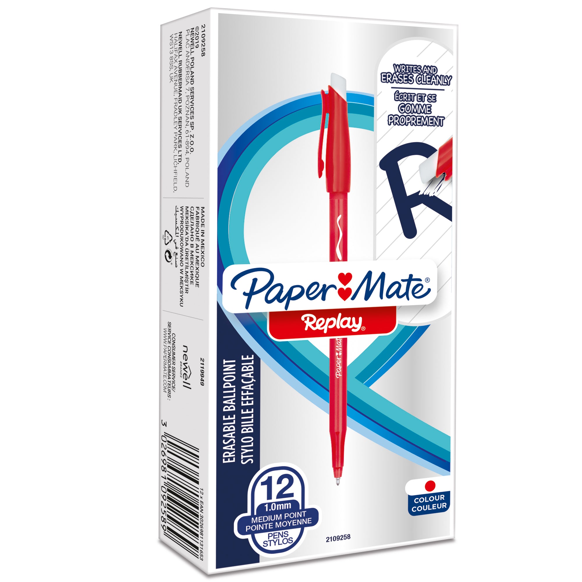 papermate-penna-sfera-inch-cancellabile-replay-40-anniversario-1-0mm-rosso