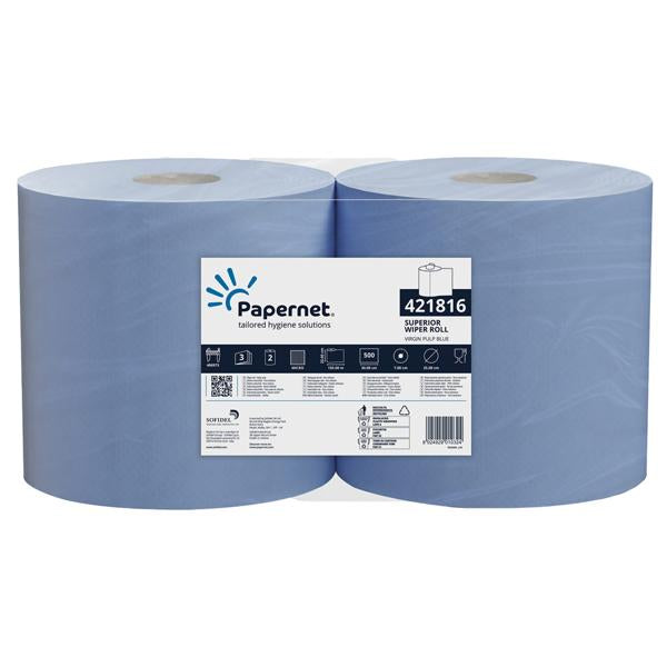 papernet-bobina-industriale-blu-microgoffrato-500-strappi-150mt