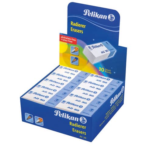 pelikan-gomma-bianca-blu-inchiostro-matita-ac30-bianco-blu-conf-30-606079