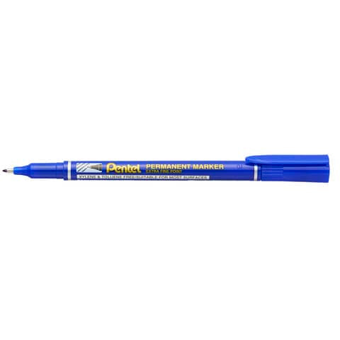 pentel-marcatore-permanente-amiko-punta-extra-fine-tratto-0-6-mm-conf-12-pezzi-blu-nf450-c