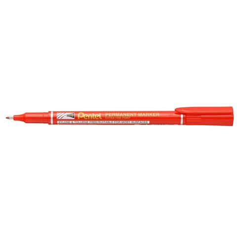 pentel-marcatore-permanente-amiko-punta-extra-fine-tratto-0-6-mm-conf-12-pezzi-rosso-nf450-b