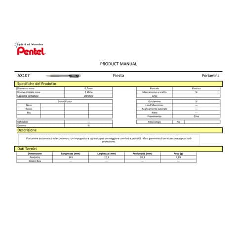 pentel-portamine-0-7-mm-hb-fusto-nero-ax107-ao