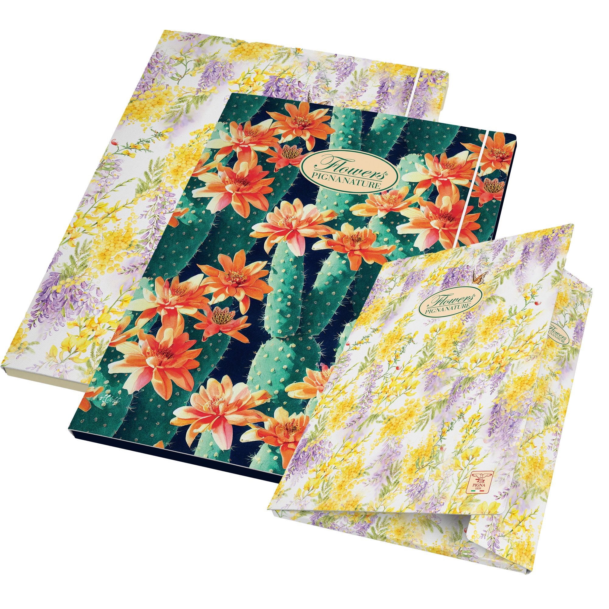 pigna-cartella-elastico-26x34-5cm-nature-flowers