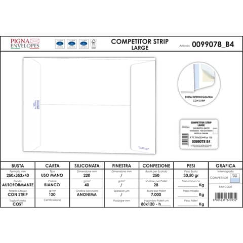 pigna-envelopes-buste-sacco-bianche-competitor-strip-large-soffietti-4-cm-120-g-mq-250x350-mm-conf-250-0099078