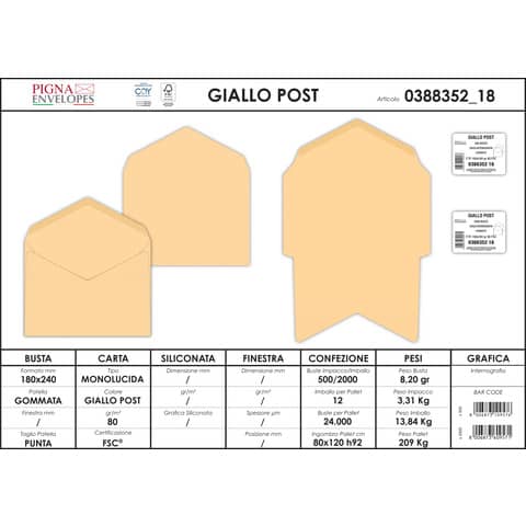 pigna-envelopes-buste-senza-finestra-80-g-mq-180x240-mm-giallo-posta-conf-500-0388352