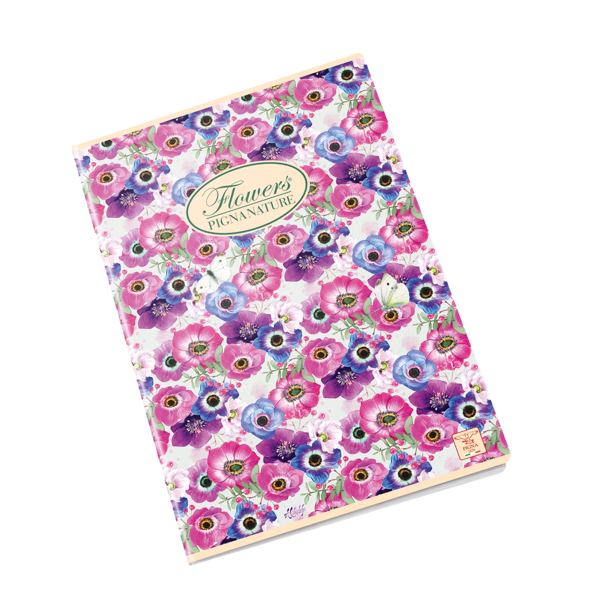 pigna-maxiquaderno-a4-40fg2-80gr-1rigo-nature-flowers