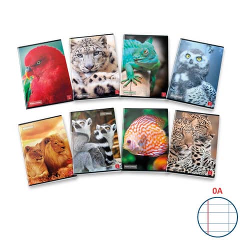 pigna-quaderno-42-fogli-animal-a4-righe-0a-margine-assortiti-02330130a