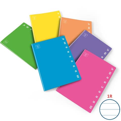 pigna-quaderno-42-fogli-monocromo-fluo-a4-righe-1r-assortiti-02267921r