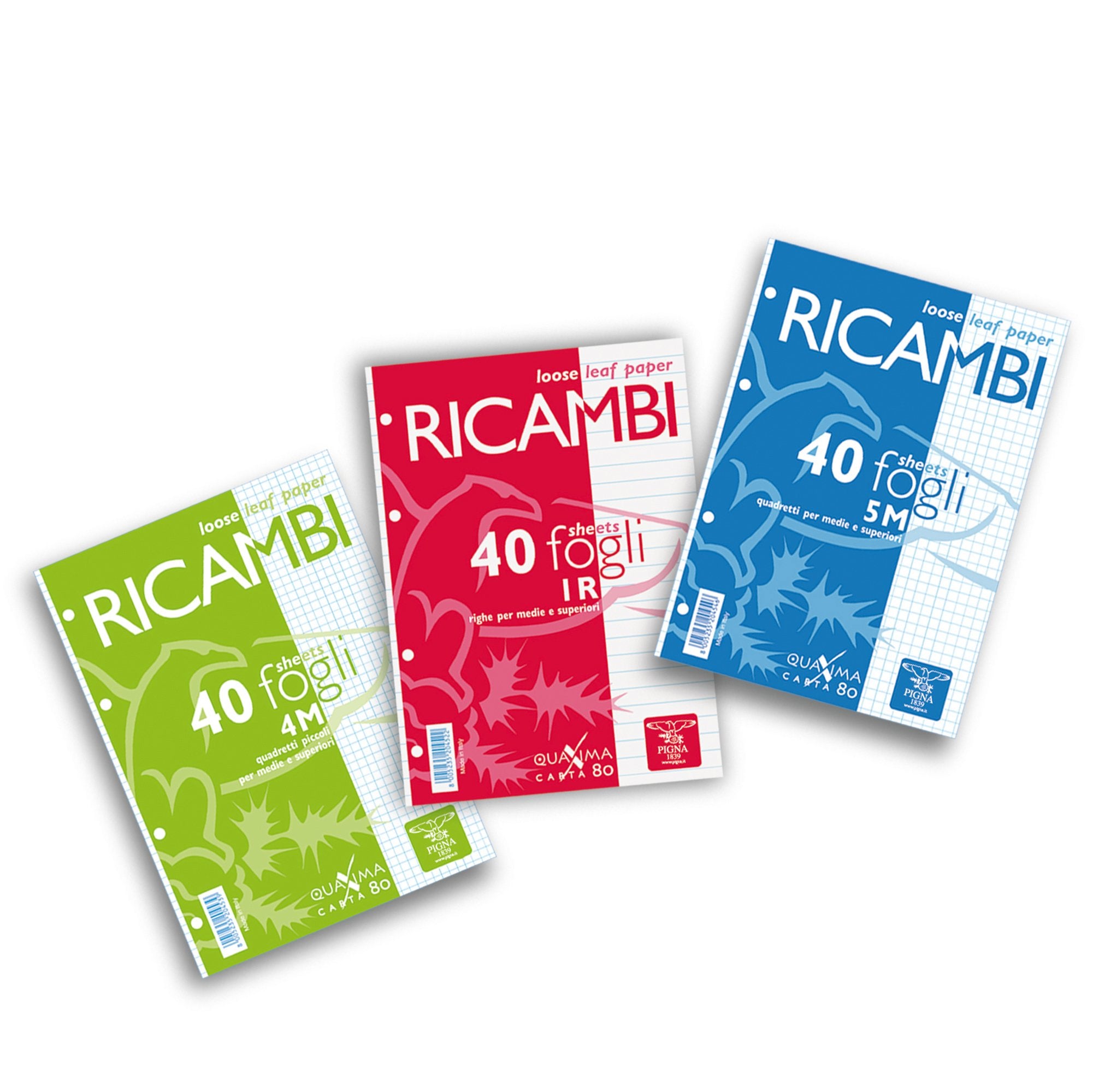 pigna-ricambi-forati-a5-1rigo-80gr-quaxima-40fg-80gr