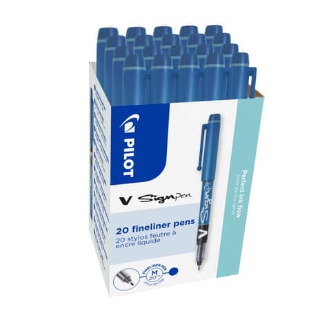 pilot-fineliner-v-sign-pen-green-pack-20-pezzi-2-mm-blu-000042