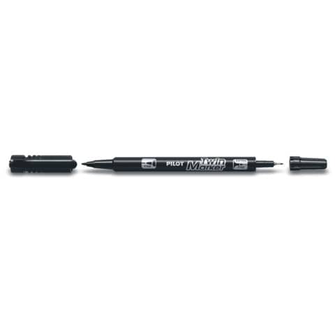 pilot-marcatore-permanente-twin-begreen-doppia-punta-fibra-0-8-2-mm-nero-040315