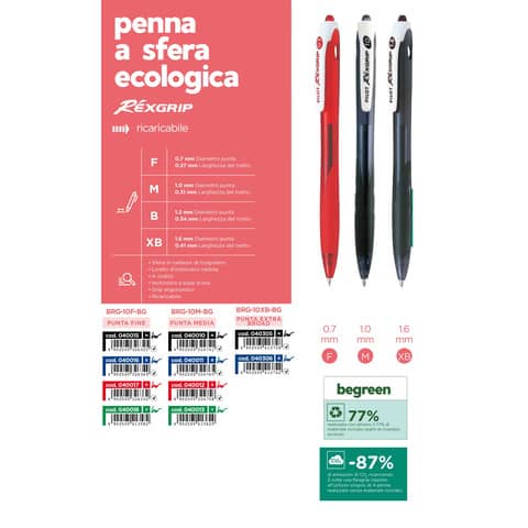 pilot-penna-sfera-ecologica-rexgrip-begreen-0-7-mm-tratto-f-blu-040016