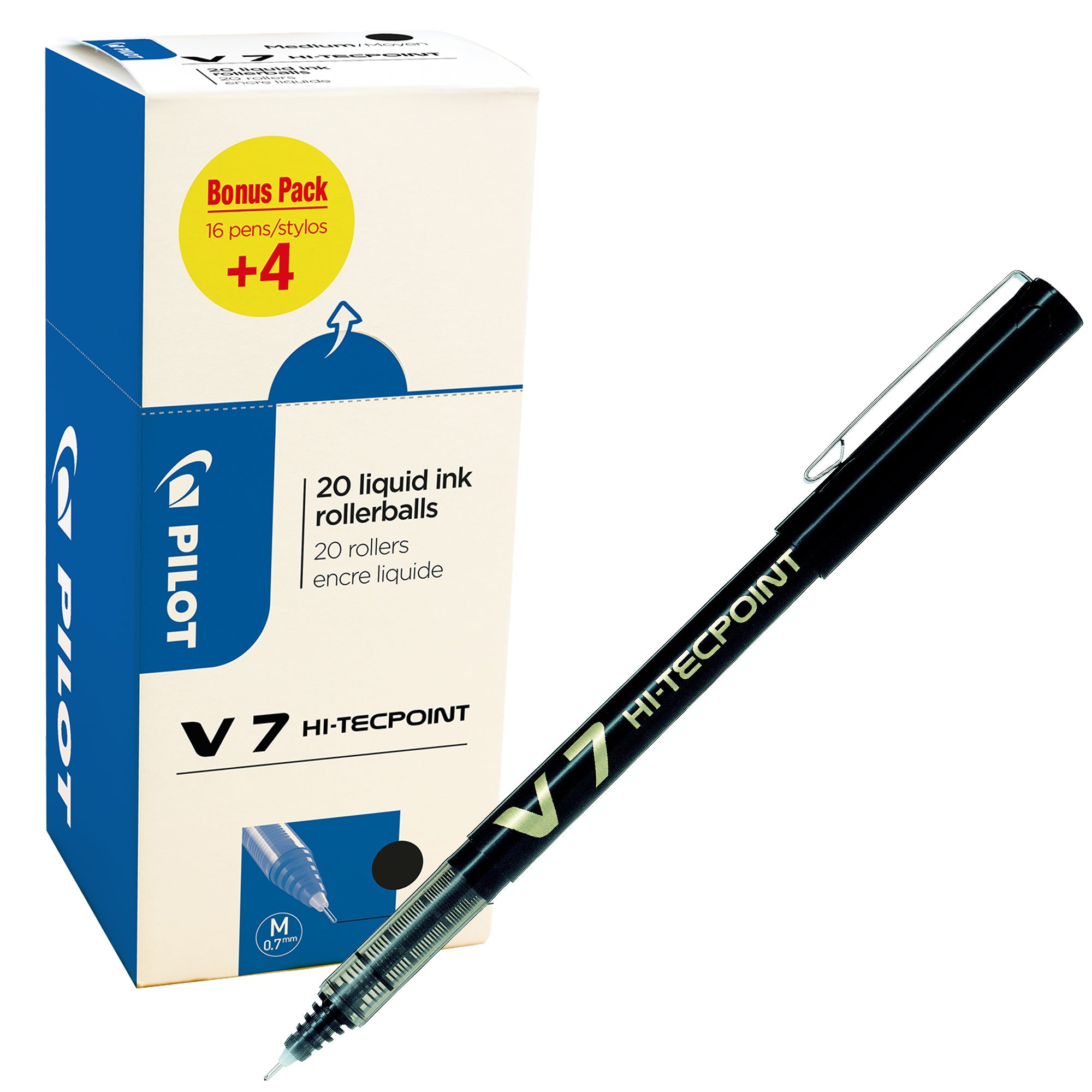 pilot-value-pack-164-roller-hi-tecpoint-v7-0-7mm-nero