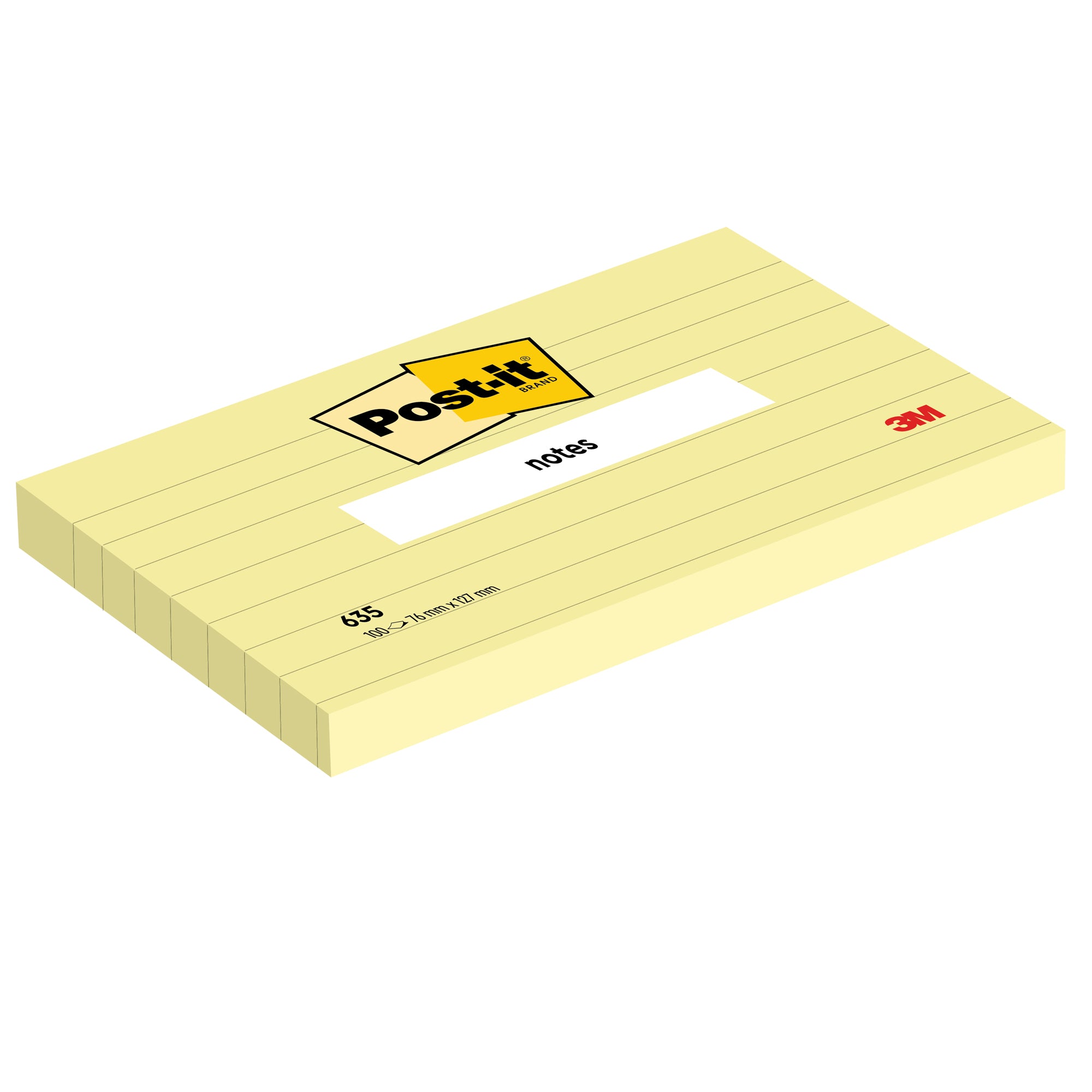 post-it-blocco-100fg-giallo-canary-76x127mm-giallo-righe-635