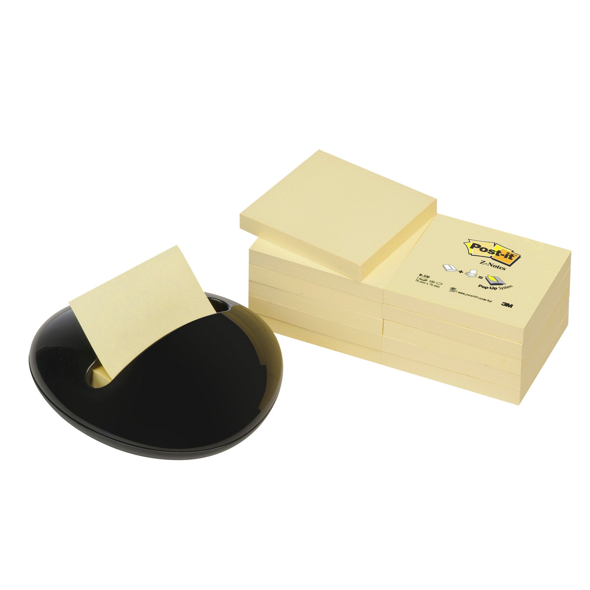 post-it-dispenser-stone-nero12-ricariche-100fg-z-notes-76x76mm-giallo-canary