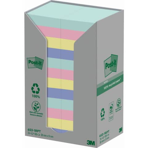 post-it-foglietti-post-it-notes-carta-riciclata-assortiti-pastello-conf-torre-24-blocchetti-100-ff-653-1rpt-n