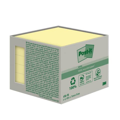 post-it-foglietti-riposizionabili-post-it-notes-carta-riciclata-giallo-canary-76x76-mm-6-blocchetti-100-ff-654-1b