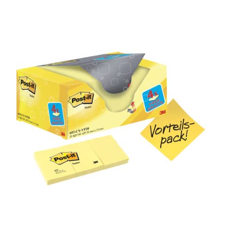 post-it-foglietti-riposizionabili-post-it-notes-giallo-canary-38x51-mm-value-pack-164-blocchetti-gratis-653-vp20