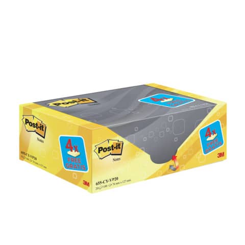 post-it-foglietti-riposizionabili-post-it-notes-giallo-canary-76x127-mm-value-pack-164-blocchetti-gratis-655-vp20