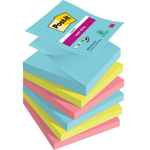 post-it-foglietti-riposizionabili-post-it-ricarica-z-notes-super-sticky-assortiti-miami-6-bloc-90-ff-r330-6ss-mia