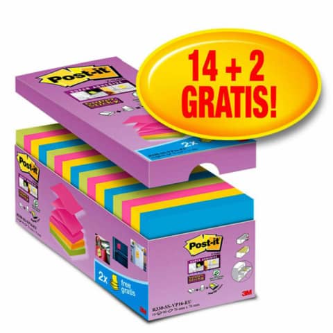 post-it-foglietti-z-notes-assortiti-conf-14-blocchetti-2-gratis-100-ff-r330-ss-vp16-eu