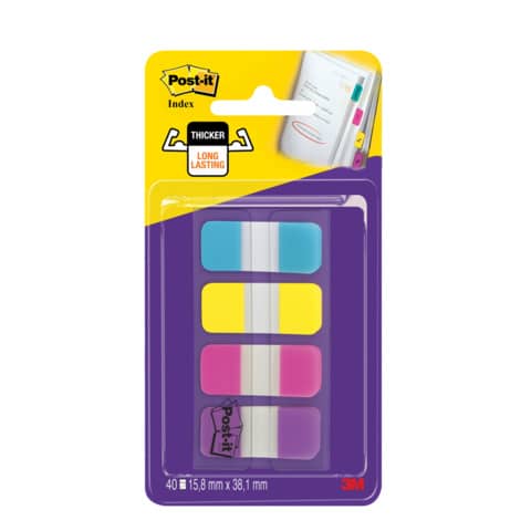 post-it-index-segnapagina-removibili-post-it-index-strong-mini-dispenser-4-blocchetti-10-ff-turchese-giallo-rosa-viola