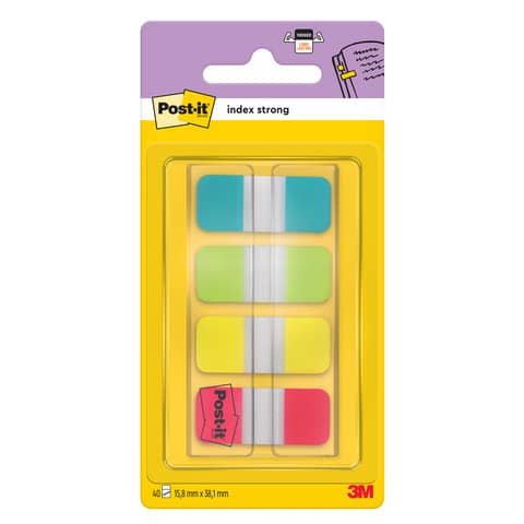 post-it-index-segnapagina-removibili-post-it-index-strong-mini-dispenser-4-blocchetti-10-ff-turchese-lime-giallo-rosso