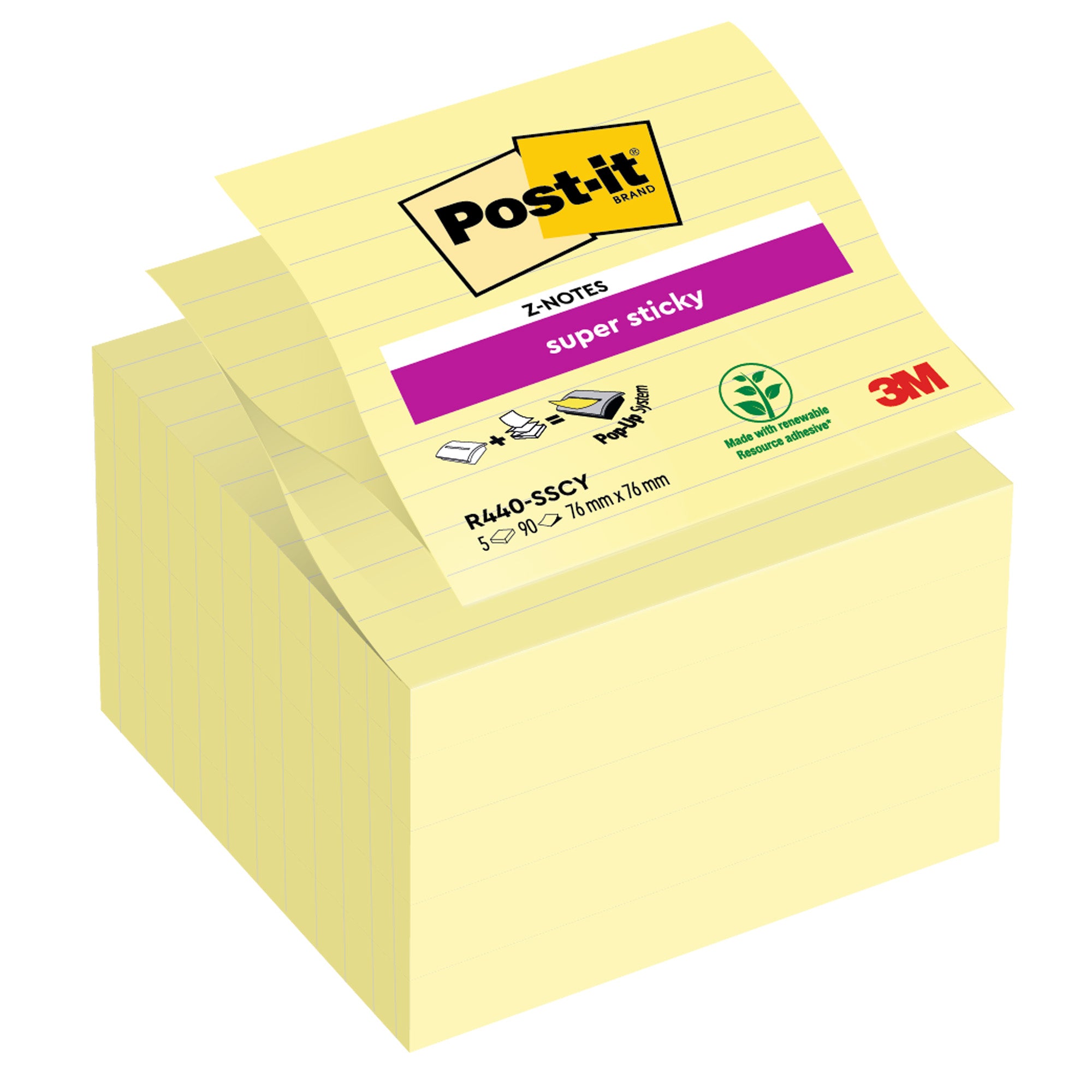 post-it-ricarica-90foglietti-super-sticky-101x101mm-righe-r440-sscy-giallo