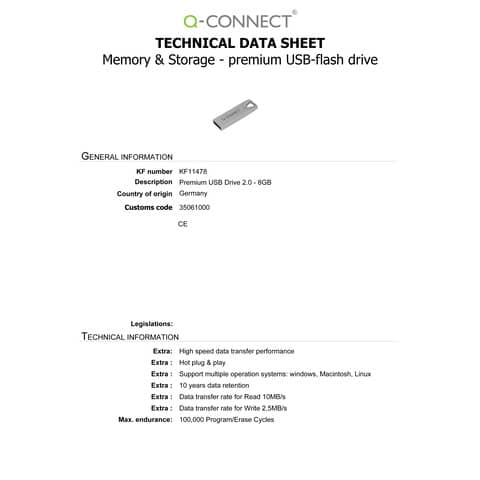 q-connect-chiavetta-usb-2-0-premium-argento-8-gb-kf11478