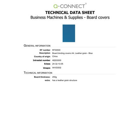 q-connect-copertina-rilegatura-a4-250-g-mq-blu-goffrato-conf-100-pezzi-kf00500