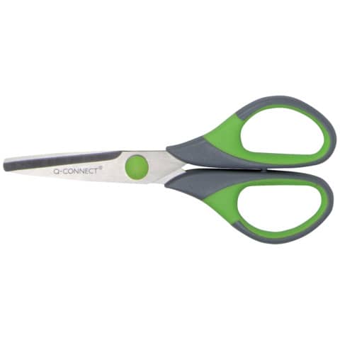 q-connect-forbici-softgrip-lame-simmetriche-grigio-verde-14-cm-e-35250-ia