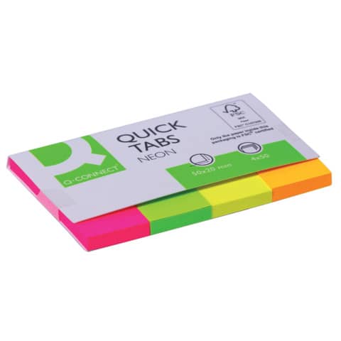 q-connect-segnapagina-index-marker-neon-20x50-mm-assortiti-dispenser-4-blocchetti-50-kf01226