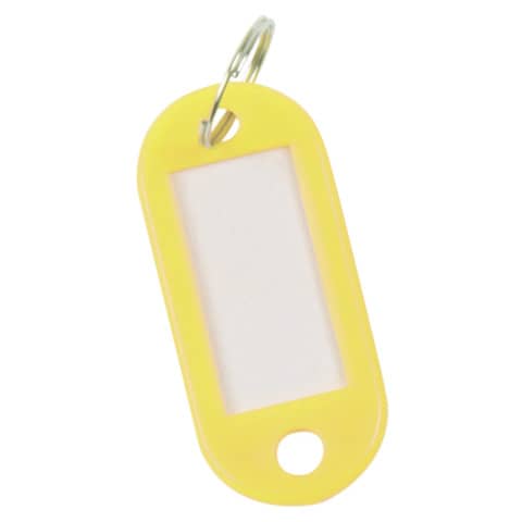 q-connect-targhetta-portachiavi-standard-plastica-5x2-2-cm-giallo-arancio-confezione-10-pezzi-kf10873