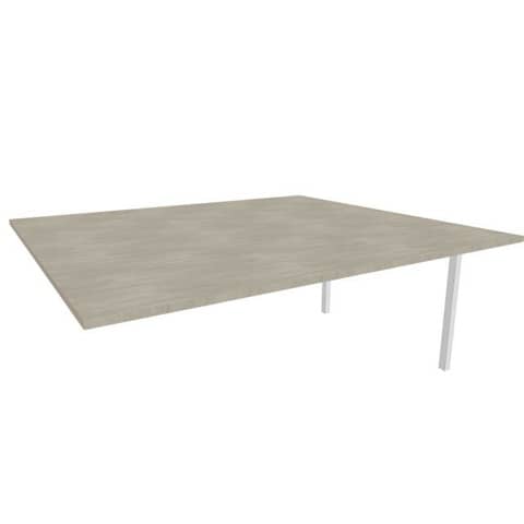 quadrifoglio-postazione-aggiuntiva-bench-cemento-180x160xh-75-cm-gamba-ponte-acciaio-argento-practika-p3-ecbic18-cl-a