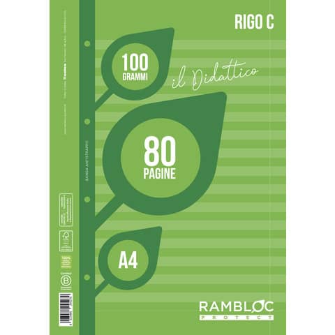 rambloc-blocco-ricambio-didattico-formato-a4-40-ff-100g-rigatura-90524382