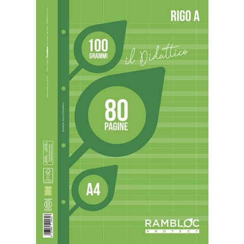 rambloc-blocco-ricambio-didattico-formato-a4-40-ff-100g-rigatura-90524386